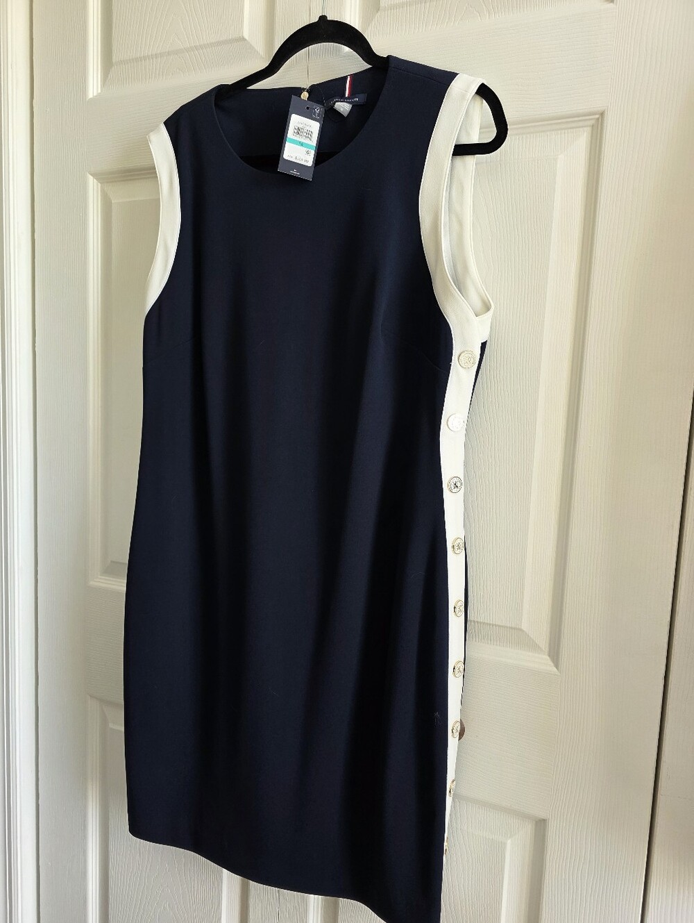 Tommy Hilfiger Navy Blue With White Trim Dress NWT